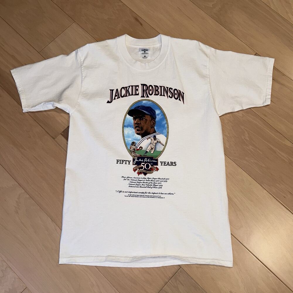 Vintage Jackie Robinson 50th Anniversary 1997 Tee Short Sleeve Men’s Large